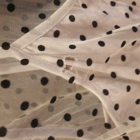 Dotted Darling Mini Dress Blush Pink Black Sz 4 Hole Read Vintage Inspired Retro - Picture 3 of 8